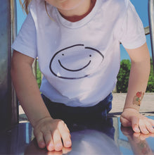 Smiley Tee - Organic white cotton, 3-8 yrs - NEW!