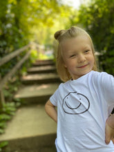 Smiley Tee - Organic white cotton, 3-8 yrs - NEW!