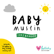 You Are My Sunshine Baby Muslin - 100% bamboo, 60 x 60cm square, NEW to The Lullaby Collection