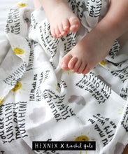 You Are My Sunshine Baby Muslin - 100% bamboo, 60 x 60cm square, NEW to The Lullaby Collection