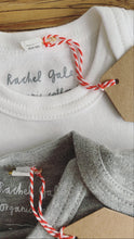 Mr Bear Babygrow/Babyvest * Long sleeved * Super soft, 100% organic cotton - WHITE & GREY -3 sizes available