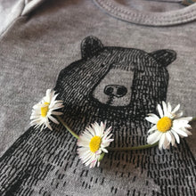 Bear Babygrow/Babyvest * Mr Bear Short sleeved * Screen printed on super soft cotton - available in white & grey, in sizes 0-3 months upto 12 months * Gift wrapped too*