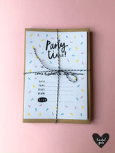Party Invitations - Choose from 3 designs - Pack of 10 with envelopes - 100% eco friendly materials!