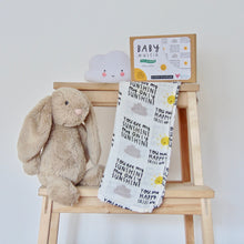 You Are My Sunshine Baby Muslin - 100% bamboo, 60 x 60cm square, NEW to The Lullaby Collection
