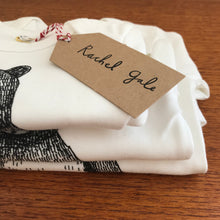 Mr Bear Babygrow/Babyvest * Long sleeved * Super soft, 100% organic cotton - WHITE & GREY -3 sizes available
