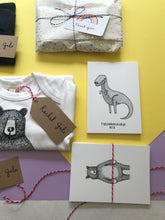 DINOSAUR Card Bundle  *12 pack* 4 Dinosaur illustrations, 3 of each design * Size A6 printed on recycled card - The perfect gift