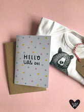HELLO LITTLE ONE - A6 Greetings card with envelope - Printed on quality recycled card