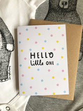 HELLO LITTLE ONE - A6 Greetings card with envelope - Printed on quality recycled card