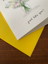 Blooming Gorgeous! NEW greetings card with a yellow envelope - 100% planet-friendly materials