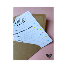 Party Invitations - Choose from 3 designs - Pack of 10 with envelopes - 100% eco friendly materials!
