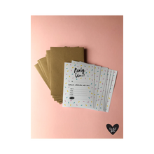 Party Invitations - Choose from 3 designs - Pack of 10 with envelopes - 100% eco friendly materials!