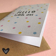 HELLO LITTLE ONE - A6 Greetings card with envelope - Printed on quality recycled card