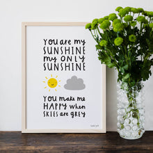 NEW 'You are my sunshine' A4 art print