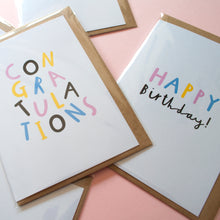 CONGRATULATIONS - A6 Greetings card with envelope - Printed on quality recycled card