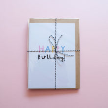 HAPPY BIRTHDAY - A6 Greetings card with envelope - Printed on quality recycled card